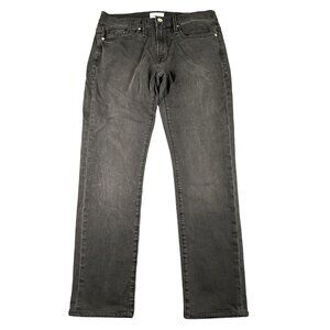 Frame Jeans Mens 31 Fade To Grey L'Homme Slim Black Stretch Denim Pants